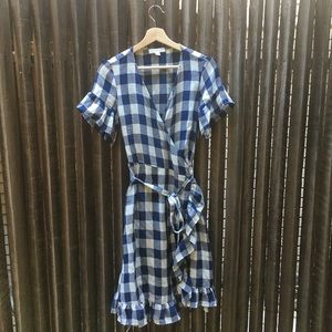 Gingham Wrap Dress